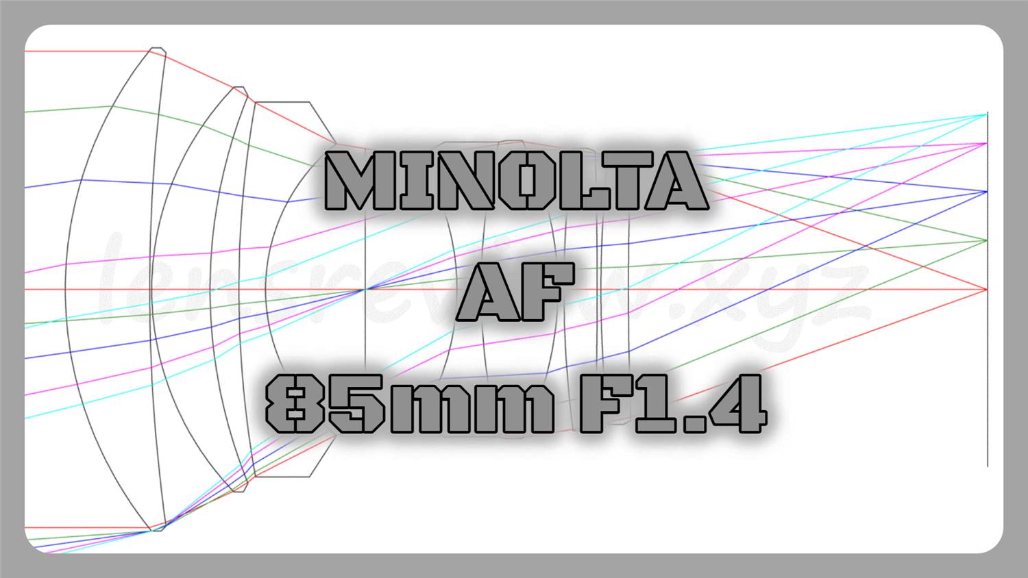 Minolta AF 85mm f/1.4 中望遠・ポートレートレンズ